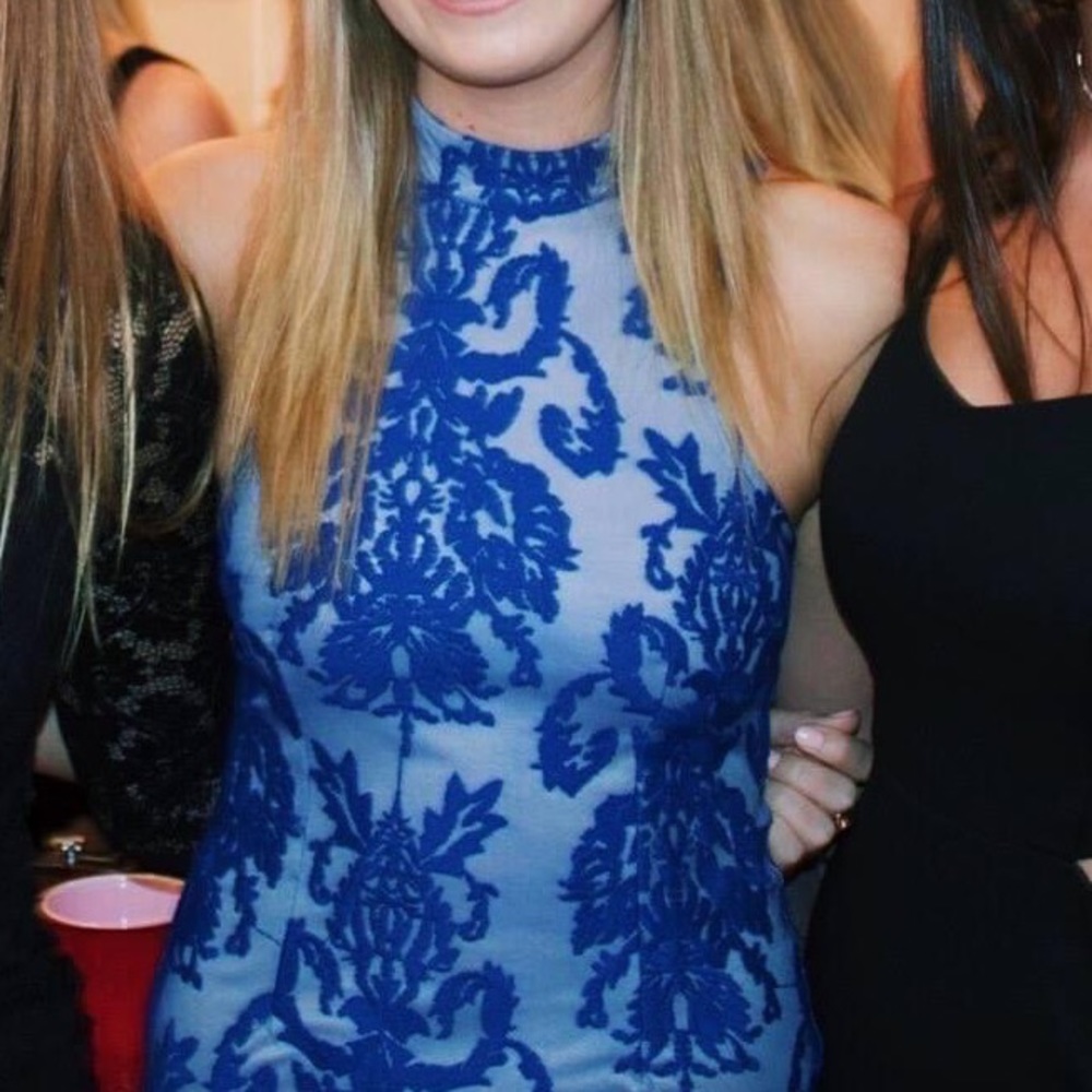 RUMOR Royal blue lace dress purchased from LF